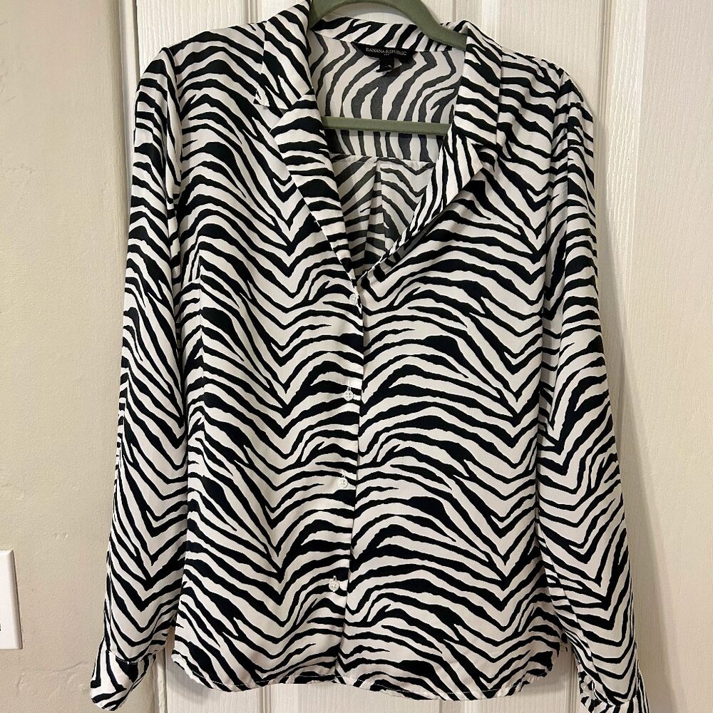 Banana Republic Zebra-Print Blouse